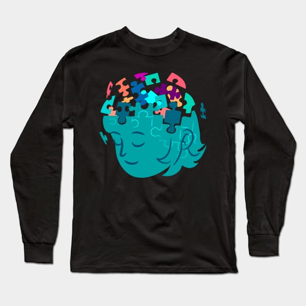 Mental Health Support Long Sleeve T-Shirt by Screamingcat